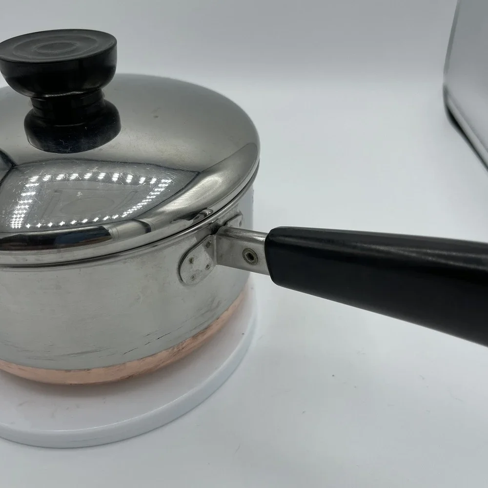 Revere Ware 1 Quart‎ Copper Clad Stainless Steel Sauce Pan W/Lid USA